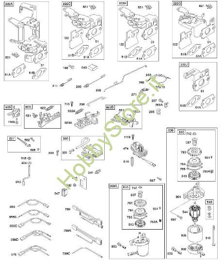 E - Comandi, dispositivo di avviamento elettrico, freno volano, molla regolatore, accensione B&S - 12 €¦ 12Q502-0194-B1 brand Stihl